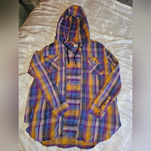 Kavu Jess Hooded Flannel Jacket - Picture 1 of 6